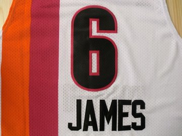 Camiseta James #6 Heats ABA Blanco