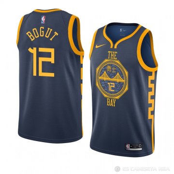 Camiseta Andrew Bogut #12 Golden State Warriors Ciudad 2018-19 Azul