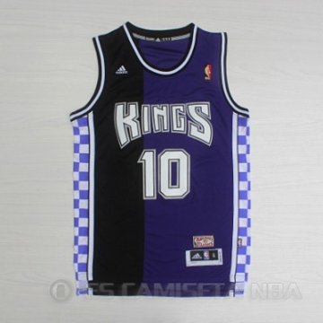 Camiseta Bibby #10 Sacramento Kings Purpura Negro