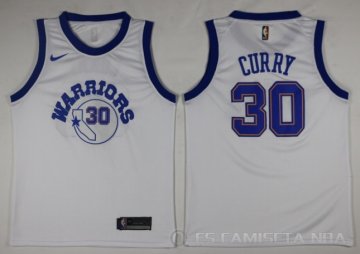 Camiseta Curry #30 Golden State Warriors Autentico 2017-18 Blanco
