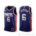 Camiseta DeAndre Jordan NO 6 Brooklyn Nets Ciudad 2021-22 Azul