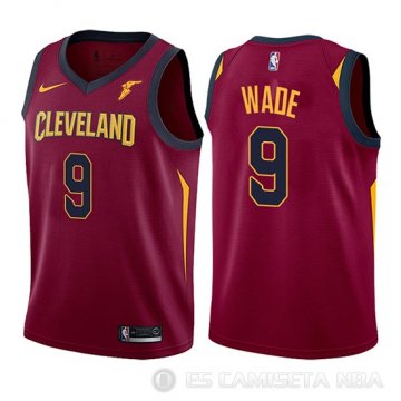 Camiseta Dwyane Wade #9 Cleveland Cavaliers Nino Icon Goodyear 2017-18 Rojo