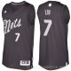 Camiseta Jeremy Lin #7 Brooklyn Nets Navidad 2016 Negro