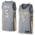 Camiseta Jr Smith #5 Cleveland Cavaliers Ciudad 2018 Gris
