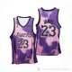Camiseta LeBron James NO 23 Los Angeles Lakers Fashion Royalty Violeta