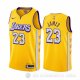Camiseta Lebron James #23 Los Angeles Lakers Ciudad 2019-20 Amarillo