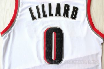Camiseta Lillard #0 Portland Trail Blazers Blanco