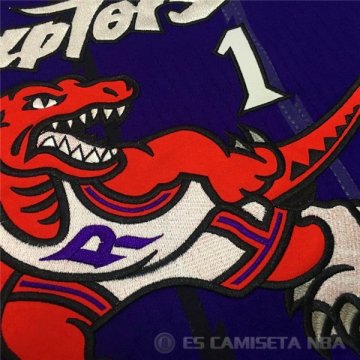 Camiseta McGrady #1 Toronto Raptors Autentico Violeta