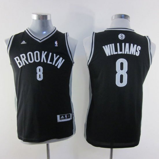 Camiseta Williams #8 Brooklyn Nets Nino Negro - Haga un click en la imagen para cerrar