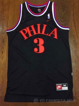 Camiseta Phila Iverson #3 Philadelphia 76ers Negro