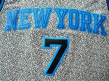 Camiseta Anthony #7 Knicks 2013 Moda Estatica Gris