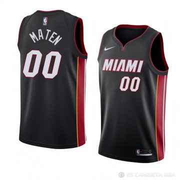 Camiseta Yante Maten #00 Miami Heat Icon 2018 Negro
