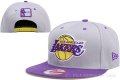 Sombrero Los Angeles Lakers Snapbacks Gris Violeta