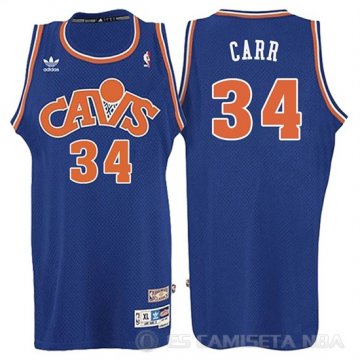 Camiseta Carr #34 Cleveland Cavaliers Retro 2008 Azul