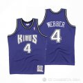 Camiseta Chris Webber NO 4 Sacramento Kings Mitchell & Ness 1998-99 Negro