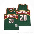 Camiseta Gary Payton NO 20 Seattle SuperSonics Mitchell & Ness 1995-96 Verde