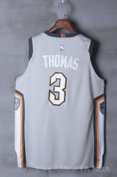 Camiseta Isaiah Thomas #3 Cleveland Cavaliers Ciudad Gris
