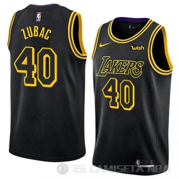 Camiseta Ivica Zubac #40 Los Angeles Lakers Ciudad 2018 Negro