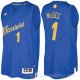 Camiseta Javale Mcgee #1 Golden State Warriors Navidad 2016 Azul