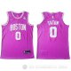 Camiseta Jayson Tatum #0 Boston Celtics Authentic Rosa