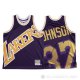 Camiseta Johnson #32 Los Angeles Lakers Mitchell & Ness Big Face Violeta