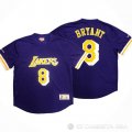 Camiseta Kobe Bryant NO 8 Manga Corta Los Angeles Lakers Violeta