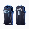 Camiseta Kristaps Porzingis NO 6 Dallas Mavericks Earned 2020-21 Azul