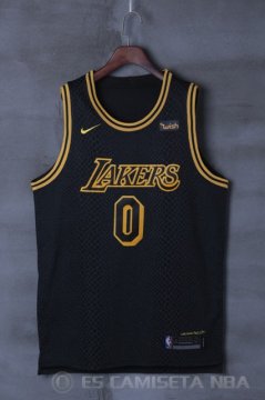 Camiseta Kyle Kuzma #0 Los Angeles Lakers Ciudad Negro