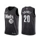Camiseta Landry Shamet NO 20 Brooklyn Nets Earned 2020-21 Negro