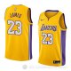 Camiseta Lebron James #23 Los Angeles Lakers Icon 2018 Amarillo