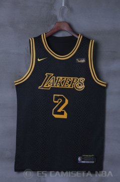 Camiseta Lonzo Ball #2 Los Angeles Lakers Ciudad Negro