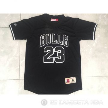 Camiseta Manga Corta Michael Jordan #23 Chicago Bulls Negro