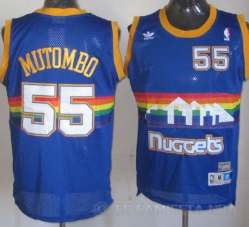 Camiseta Mutombo Colo #55 Denver Nuggets Azul