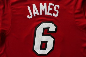 Camiseta James #6 Heats 2013 Navidad Rojo