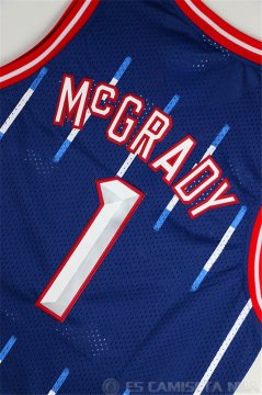 Camiseta Mcgrady #1 Houston Rockets Azul