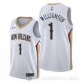 Camiseta Zion Williamson #1 New Orleans Pelicans Association 2019-20 Blanco