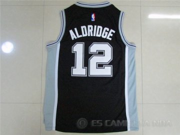 Camiseta Aldridge #12 San Antonio Spurs Negro