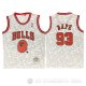 Camiseta Bape #93 Chicago Bulls Mitchell & Ness 1997-98 Gris