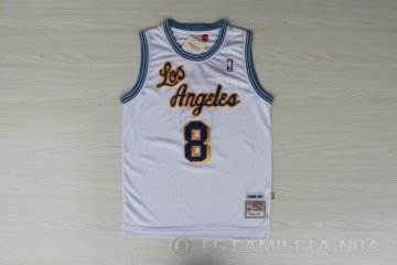 Camiseta Bryant #8 Los Angeles Lakers Retro Blanco