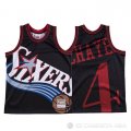Camiseta Chris Webber #4 Philadelphia 76ers Mitchell & Ness Big Face Negro