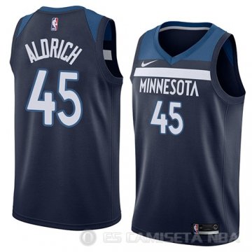 Camiseta Cole Aldrich #45 Minnesota Timberwolves Icon 2018 Azul