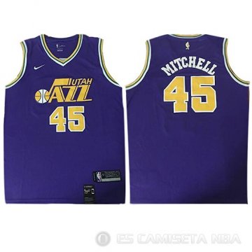 Camiseta Donovan Mitchell #45 Utah Jazz Classic 2018-19 Violeta