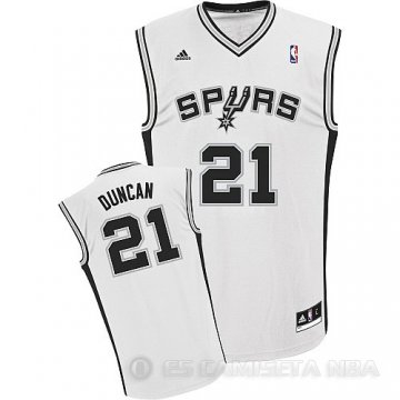 Camiseta Duncan #21 San Antonio Spurs Blanco