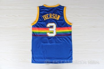 Camiseta Iverson #3 Denver Nuggets Azul