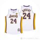 Camiseta Kobe Bryant #24 Los Angeles Lakers Mitchell & Ness 2009-10 Blanco