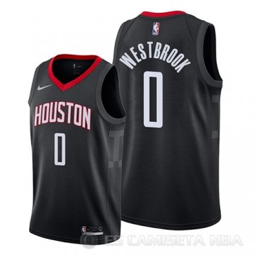 Camiseta Russell Westbrook #13 Houston Rockets Statement 2019 Negro