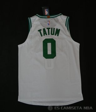 Camiseta Tatum #0 Boston Celtics Autentico 2017-18 Blanco