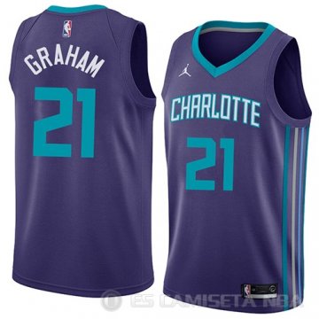 Camiseta Treveon Graham #21 Charlotte Hornets Statement 2018 Violeta