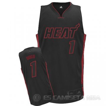 Camiseta alternativa Bosh #1 Miami Heat Negro
