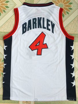 Camiseta Barkley #4 USA 1996 Blanco